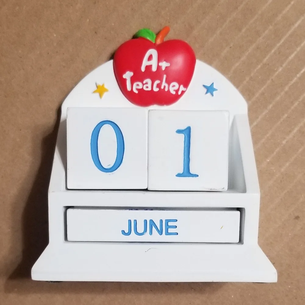Hallmark Block Calendar for Teacher gift, desktop perpetual desk calendar